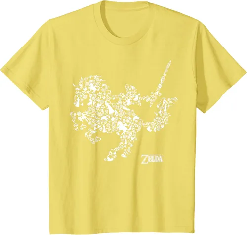 Vista 4 de The Legend of Zelda Camiseta con diseño de símbolos de caballo Azul Marino