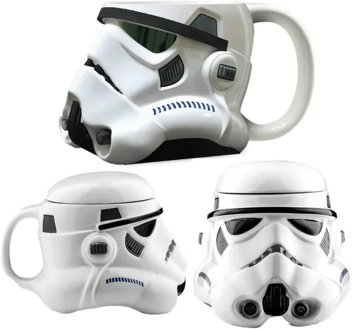 Vista 2 de Star Wars Storm Trooper - Taza de cerámica esculpida, 18 onzas líquidas