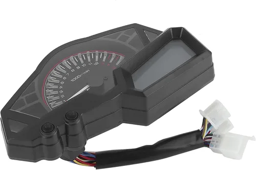 Vista 6 de Odómetro LCD, ABS LCD motocicleta odómetro velocidad combustible medidor 15000RPM apto para 300