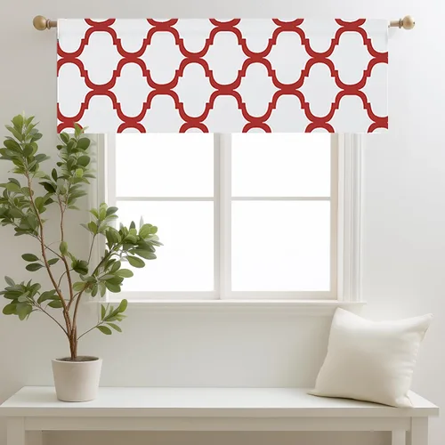 Vista 33 de Melodieux - Cortinas de bolsillo de moda marroquí para cocina, cafetería o baño, pequeñas ventanas