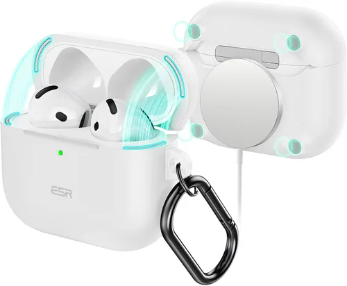 Vista 10 de ESR Funda para AirPods 4 (HaloLock), Compatible con Funda de AirPods de 4ª Generación (2024) (USB-C), Compatible con MagSafe, Cubierta de Protección