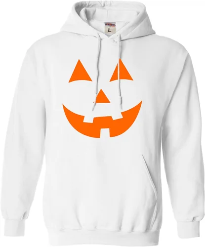 Vista 10 de Go All Out Jack O Lantern Pumpkin Face Halloween Divertida sudadera con capucha para hombre y mujer Naranja
