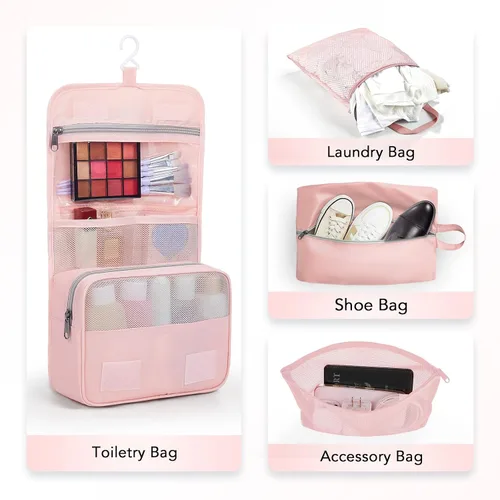 Vista 5 de Juego de 8 cubos de compresión para artículos esenciales de viaje, cubos de embalaje expandibles compresibles para maleta, bolsas organizadoras
