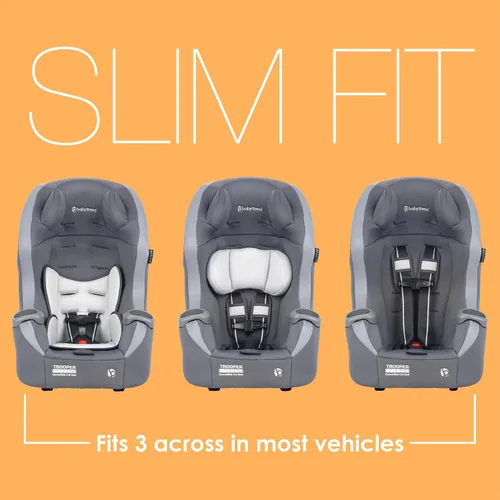 Vista 3 de Baby Trend Trooper™ Slim 3 en 1 Asiento de coche convertible, Gris Dash