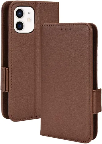 Vista 14 de Funda de cuero para iPhone 11 de 6.1 pulgadas, funda de cuero con 3 ranuras para tarjetas de crédito, función atril con tapa para iPhone 11 de 6.1
