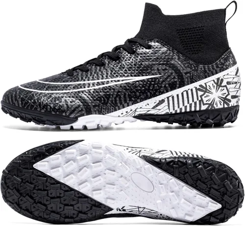 Vista 4 de Zapatos de fútbol para hombre, botas de fútbol para hombre, botas de fútbol de césped para entrenamiento profesional al aire libre, zapatillas