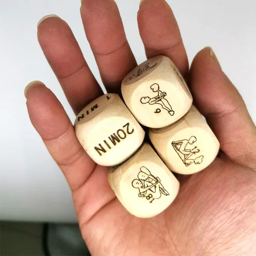 Vista 2 de 4 dados divertidos para hablar y hacer yoga, para parejas, para adultos, traviesos, para fitness, para amantes de la fiesta, mejora el amor