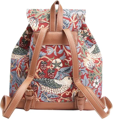 Vista 4 de William Morris - Mochila de cordón con hebilla y hebilla para colgar