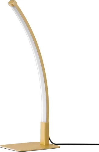 Vista 8 de EDISHINE Lámpara de mesa LED curva, moderna lámpara de noche con 3 temperaturas de color y atenuación continua, aluminio y hierro, lámpara de mesita