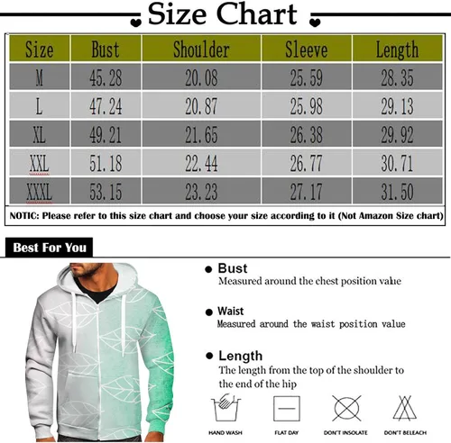 Vista 4 de Sudaderas con capucha con cremallera para hombre, sudadera deportiva de algodón con capucha y estampado cálido