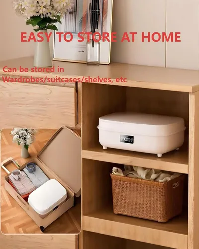 Vista 7 de Secadora Portátil, Mini Máquina de Cuidado de la Ropa con Control Remoto, Rápida/Fácil de Usar/Pequeña, Adecuada para Espacios Pequeños