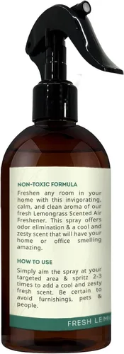 Vista 6 de Kate Naturals Ambientador en aerosol para el hogar. Aceite esencial de hierba limón, eliminador de olores, ambientador en aerosol para almohadas