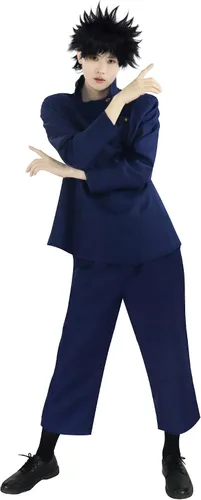 Vista 4 de DAZCOS Disfraz de cosplay de Megumi Fushiguro de talla EE UU