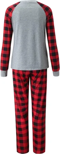 Vista 6 de TurVa Pijamas de Navidad para la familia, conjuntos a juego 2023 para Navidad, vacaciones, ropa de dormir, pijamas de Navidad para parejas, hombres