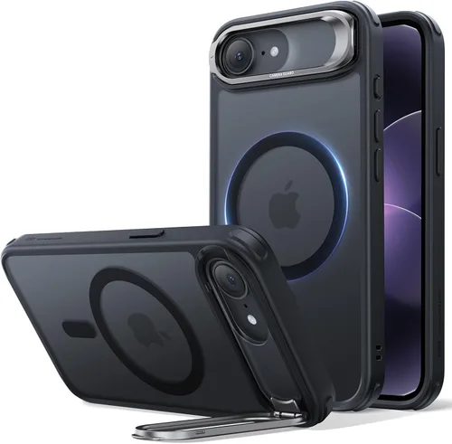 Vista 11 de ESR Funda para iPhone Air con soporte de almacenamiento, compatible con MagSafe, protección contra caídas de grado militar, funda magnética