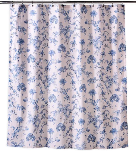 Vista 16 de Maison d' Hermine Cortina de ducha 100% algodón, un panel, 70 x 72 pulgadas, cortinas de ducha de tela lavable para baño, fácil de colgar con 12