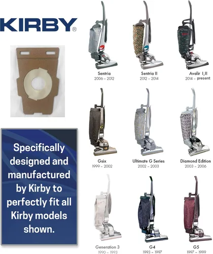 Vista 10 de Kirby Bolsas de filtro HEPA de reducción de alérgenos 6 unidades Parte #204811 Reemplazo OEM para aspiradoras Kirby estilo F y Twist
