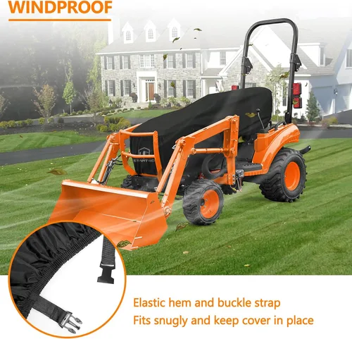 Vista 5 de STARTWO Funda para Tractor Impermeable de Servicio Pesado, Funda Anti-UV Resistente a Rasgaduras para Cubierta de Tractor Utilitario Compacto