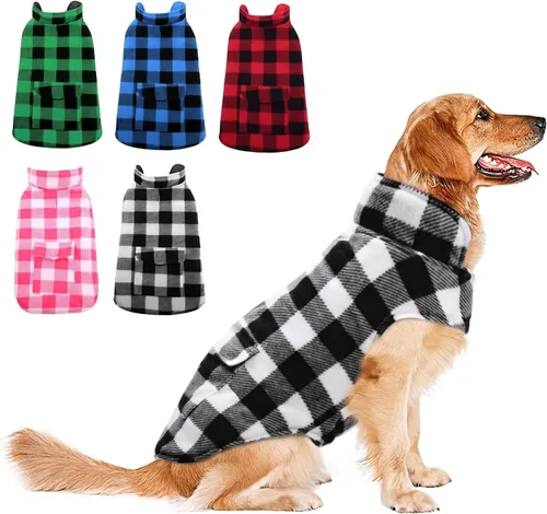 Vista 16 de ASENKU Dog Winter Coat, Reversible Dog Jacket for Small Medium Large Dogs Army Green