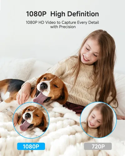 Vista 2 de Cámara de seguridad Noorio B200 inalámbrica para exteriores magnética, cámaras 1080p para seguridad del hogar, cámara WiFi para interiores