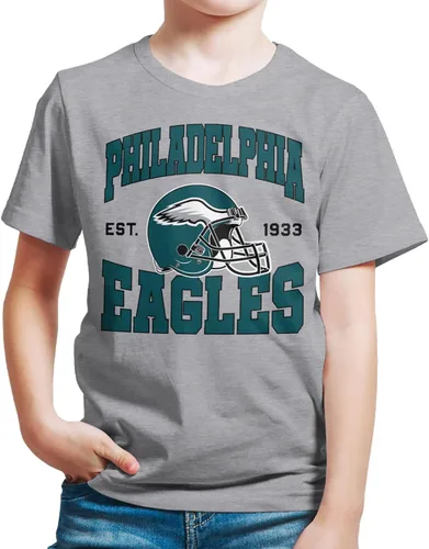 Vista 10 de Junk Food Clothing x NFL - Casco de equipo - Camiseta de manga corta para niños y niñas con licencia oficial de la NFL
