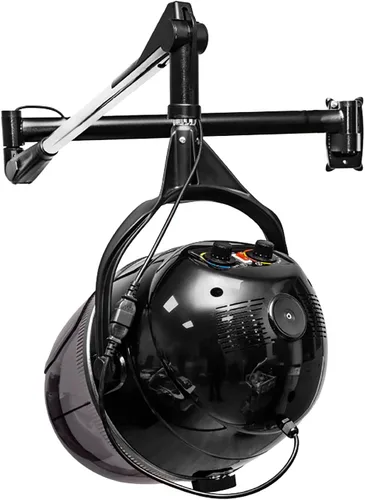 Vista 5 de Secador de pelo negro de pie, con capucha ajustable, con ruedas, equipo profesional de salón para belleza y secado de cabello en el hogar