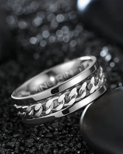 Vista 41 de King Ring 8mm Spinner Ring – Fidget Ring for Men & Women – Designed in USA