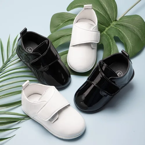 Vista 2 de Babelvit Mocasines Oxford para bebés y niñas, zapatos con cordones, zapatos para caminar primero, mocasines de piel sintética, suela de goma suave