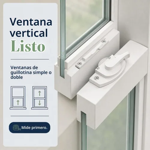 Vista 4 de Prime-Line F 2744 Traba con barra, de fundición, con acabado de polvo color blanco, para ventanas verticales simples y dobles.