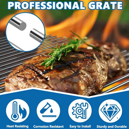 Vista 8 de SafBbcue 66801 Rejillas de cocina de acero inoxidable para Weber Genesis II E-210 LX S/E-240 Series Gas Grills 2017 y posteriores, para Weber