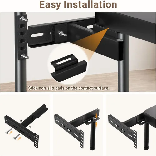 Vista 6 de Soportes de cabecera de cama ajustables, soportes de cabecera ajustables para marco de cama de metal, base de cama con kit de extensión de estribo