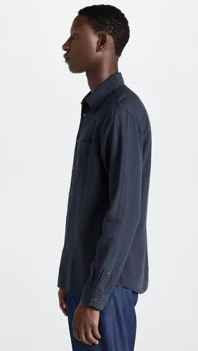 Vista 4 de Club Monaco Camisa de rayas Seersucker para hombre
