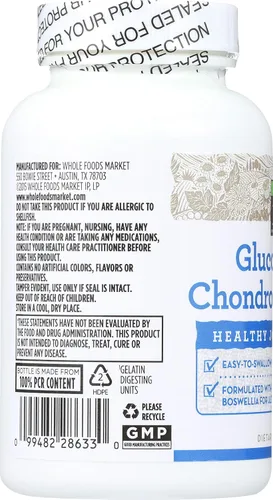 Vista 5 de 365 by Whole Foods Market, Glucosamina Condroitina y MSM, 120 ct