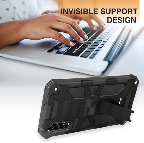 Vista 3 de Asuwish Funda compatible con Huawei Y9 Prime 2019/Honor 9X/P Smart Z y protector de pantalla de vidrio templado, accesorios de celda, soporte