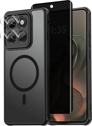 Vista 10 de Funda magnética para Motorola Edge 2026, con protector de pantalla de privacidad y protector de lente de cámara, [militar a prueba de golpes] funda