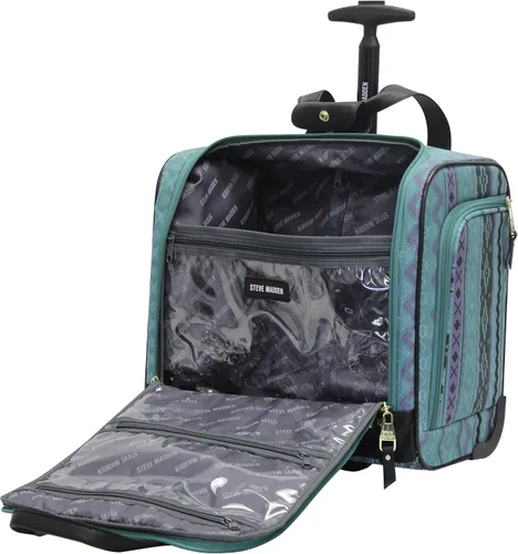 Vista 7 de Steve Madden Colección de equipajes de diseñador, 3 piezas Softside expansible ligero, juego de viaje incluye bolsa debajo del asiento, 20 pulgadas