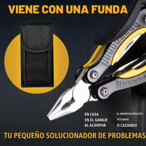 Vista 6 de Mini Multiherramienta de Bolsillo 12 en 1 con Cuchillo y Alicates - Mejor Accesorio de Utilidad Todo en Uno Multiusos para Hombres y Mujeres - Mejor