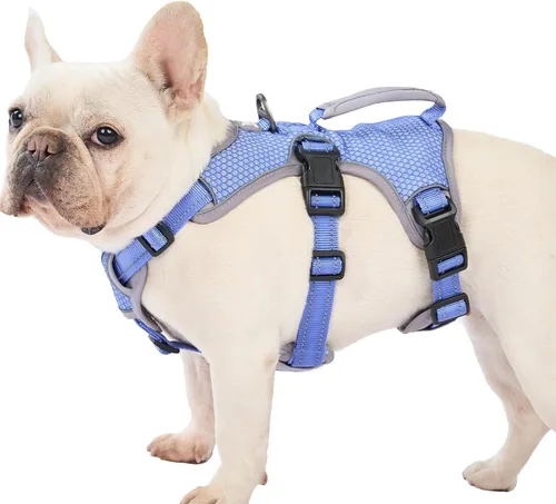 Vista 31 de Huntboo - Arnés para perro a prueba de escape, arnés reflectante con asa, duradero, chaleco ajustable para perros pequeños, medianos y grandes