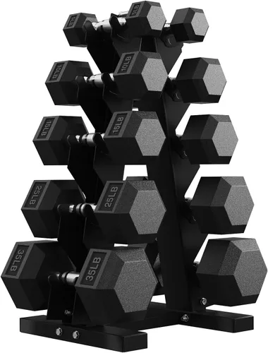 Vista 28 de Hex Dumbbell Sets with Rack, 85-560lb Dumbbell Weight Set & Storage Rack