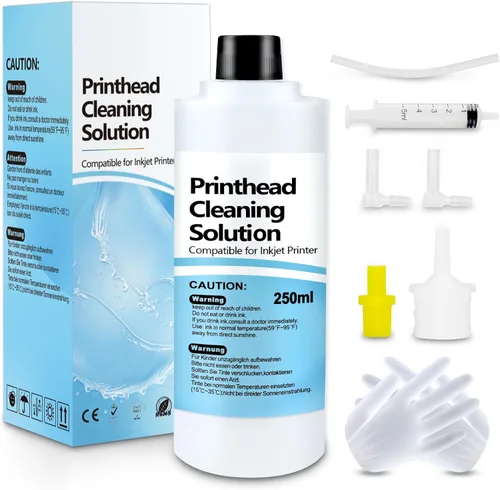 Vista 9 de Kit de Limpieza de Cabezal de Impresión Funciona para Impresora de Inyección de Tinta Epson HP Canon Limpieza de Cabezal de Impresión, Kit Limpiador
