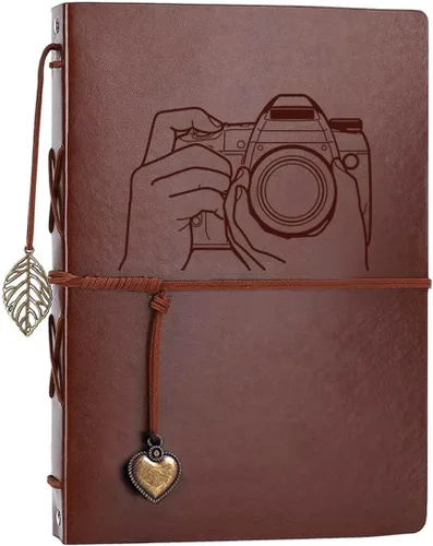 Vista 8 de Álbum de fotos de 4 x 6 pulgadas, 160 fotos, álbumes de fotos de cuero con espacio de escritura con 30 papeles de escritura, viajes, familia, boda