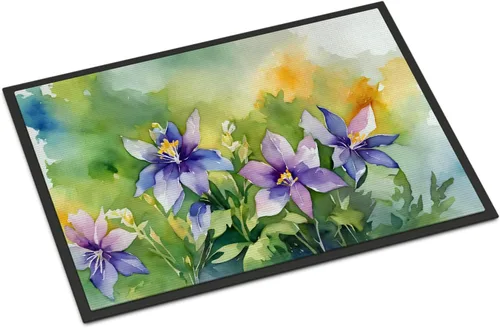 Vista 100 de Caroline's Treasures DAC1621MAT - Felpudo con diseño de camelia en acuarela de 18 x 27 pulgadas, tapete para puerta delantera, para interiores