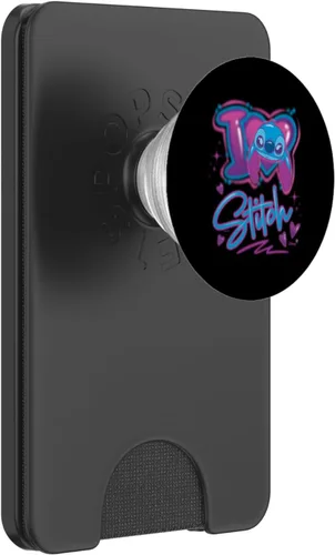 Vista 7 de Lilo & Stitch - PopSockets PopGrip estándar con diseño de I Love Stitch
