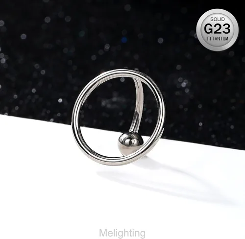 Vista 6 de Melighting Piercing para ombligo de titanio para mujer, 14G, con rosca interna, piercing de titanio G23, piercing para el ombligo, barra