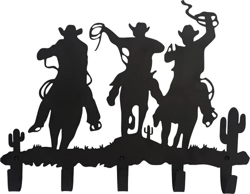 Vista 14 de Ganchos de Abrigo de Metal con Oso Arte de Pared Decorativo - Colgadores de Oso y Portallaves - Ganchos con Temática de Animales Decoración Dulce