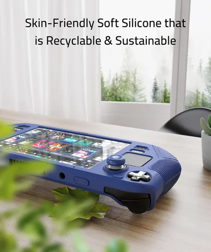 Vista 9 de 4 fundas protectoras Syntech compatibles con Steam Deck, funda de silicona con agarres antideslizantes para el pulgar