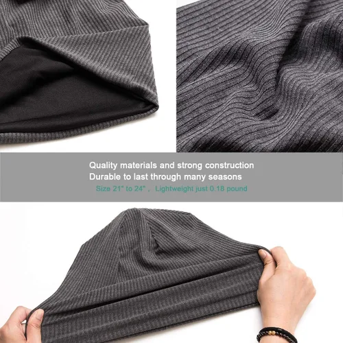 Vista 4 de SD SHADOW DOMAIN Gorro moderno y elegante de tela de punto de calidad, transpirabilidad y elasticidad