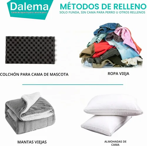 Vista 6 de Funda para Cama de Perro, Impermeable de Plástico Resistente DIY Funda para Cama de Mascotas, Antiadherente al Pelo Fácil de Limpiar Fundas