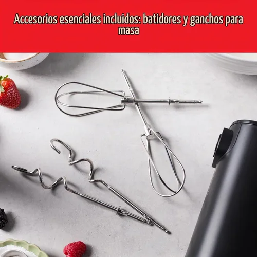 Vista 8 de ZWILLING Xtend - Juego de batidoras de mano inalámbricas, batidora de mano eléctrica de 3 velocidades con batidores y ganchos para masa, potente