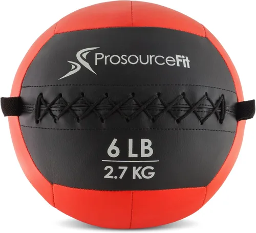 Vista 8 de ProsourceFit Bolas medicinales blandas, bolas de pared y ejercicios dinámicos de cuerpo completo, pesos codificados por colores: 6, 10, 14, 20 Lb.